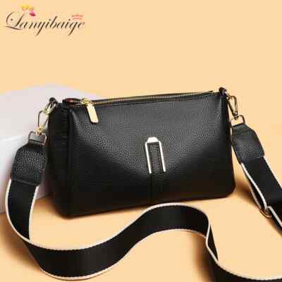 Damen Echtleder Umhängetasche Schultertasche Handtasche mit mehreren Taschen