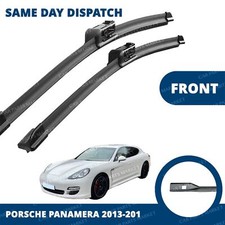 Front Windscreen 26" 20" Flat Aero Wiper Blades for Porsche Panamera 13-16