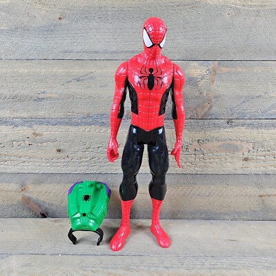2013 Hasbro  Marvel Spiderman Action Figure 12''  With Back Pack Red & Black