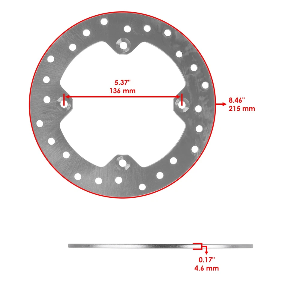 Rear Brake Disc with Caliper for Can-Am CanAm Outlander Max 1000 13-2015 21-2022 - Image 2 of 4