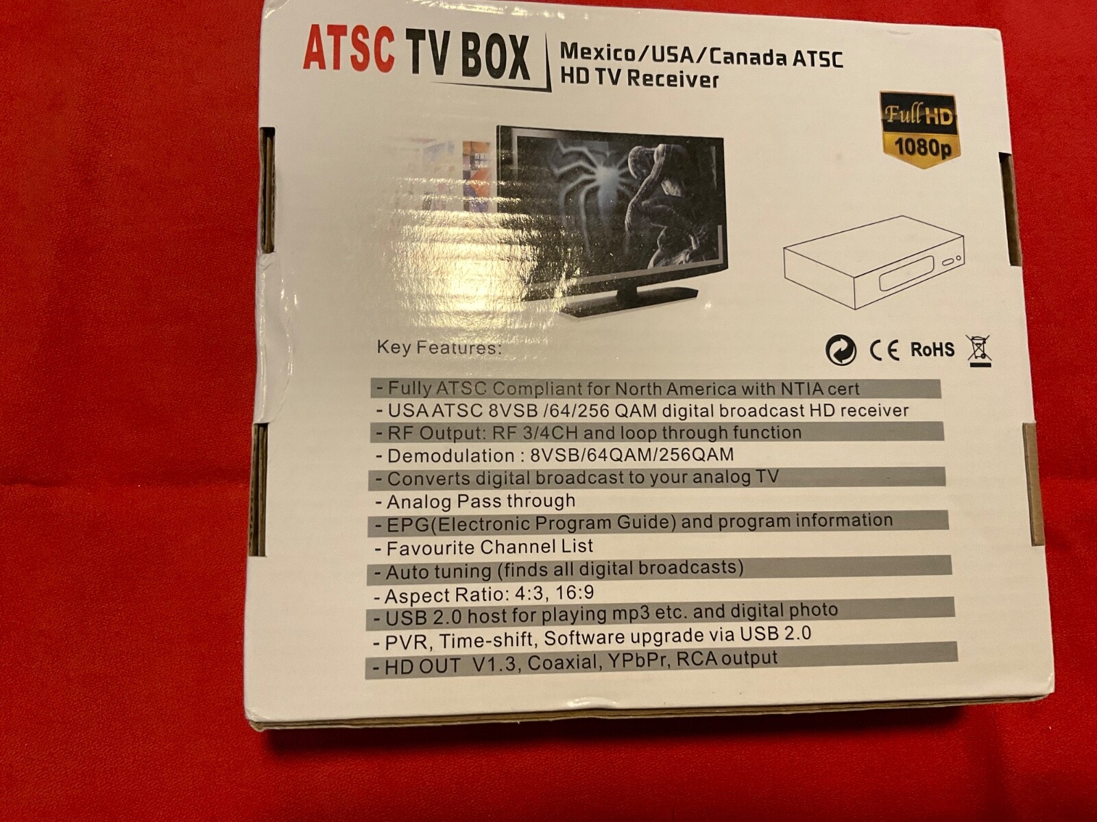 ATSC TV Box Digital Converter for USA/Mexico/Canada – New in Box