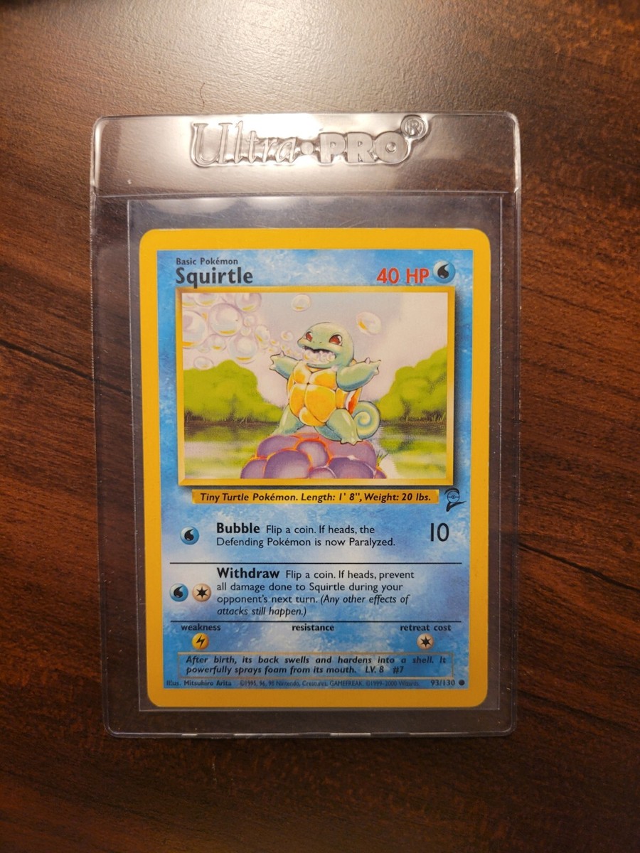 Squirtle 93/130 Second Edition Pokemon Card 1995 | eBay