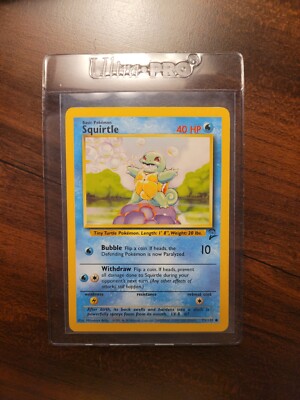 squirtle pokemon card 1995 Squirtle 93/130 Second Edition Pokemon Card 1995