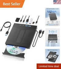 Versatile 7-in-1 External Blu Ray Drive - 100G R/W with USB 3.0 Connectivity
