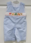 NWT Classic Whimsy Smocked Fall Leaves & Acorns Longall / Romper Boy's Size 3T