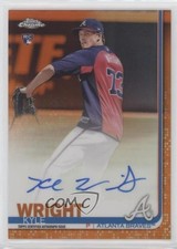 2019 Topps Chrome Rookie Auto Orange Refractor 4/25 Kyle Wright #RA-KW Auto x0z