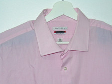Van Heusen Men  s 17 1/2 32/33 Regular Fit Pink Check Dress Shirt Button Front