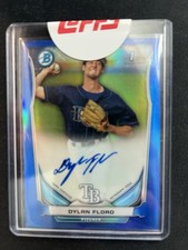 2014 Bowman Chrome Dylan Floro #BCAP-DF 1st Bowman Blue Refractor Auto 128/150