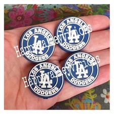4 Piece LOS ANGELES L.A. Baseball Team Silicone Focal Beads DIY Jewelry Pens 
