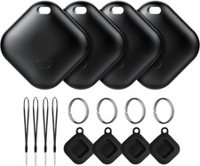 Air Tracker Tag for Android, Tags-4 Pack Luggage Tracker with 4 Case, Works via