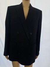 NWT Authentic Balmain Paris Men  s Blazer Double Breasted Black Jacket 52