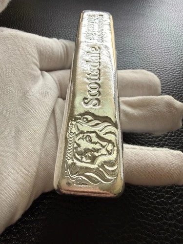 20 oz .999 Silver Bullion Long Cast Bar, Scottsdale Mint (More Than Half Kilo!)