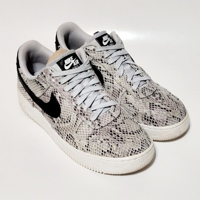 Nike Air Force Low ‘07 Premium Snakeskin Black Gray BQ4424-100 Shoes Mens  7US