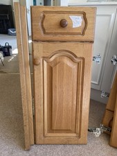 solid oak frame arched profile kitchen cupboard door 720mm high x 295mm wide