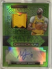 2023-24 Panini Obsidian Anthony Davis Green Flood Matrix Material Patch Auto /20