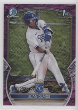 2023 Bowman Chrome Prospects Fuchsia Lunar Crater Refractor /199 Juan Olmos r9d