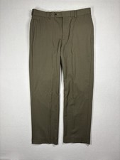 Brooks Brothers 1818 Madison Wool Pants Men's 33x30 Olive Formal Straight Preppy