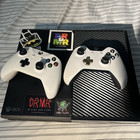 Microsoft Xbox One Home Console Black w/ 2 White Wireless Controllers, HDMI — photo 1