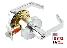 Commercial Lever Door Lock - Heavy-Duty Locking Door Entrance Keylock w/ Clutch