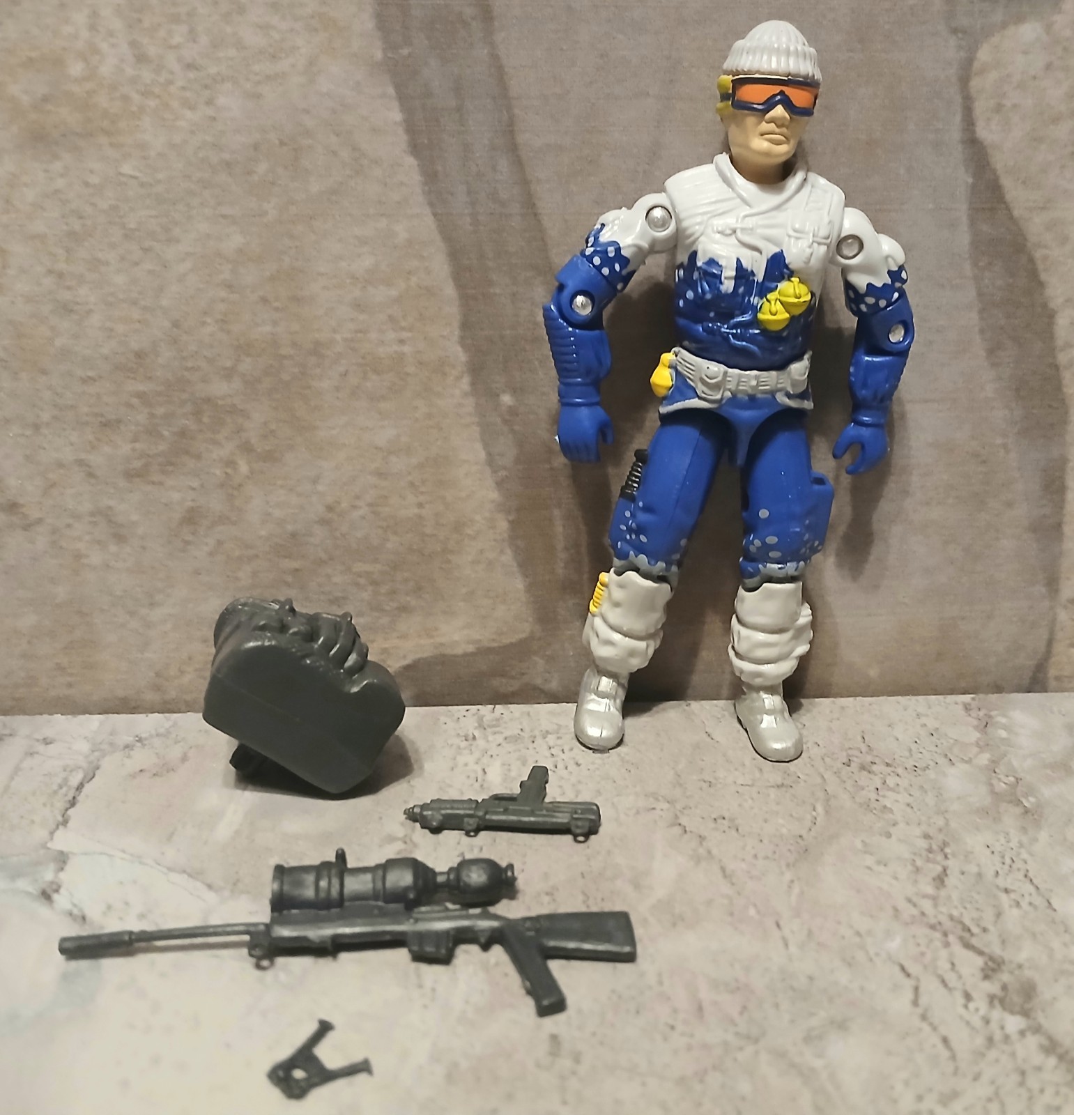 Black Major Custom LOW-LIGHT Arctic Polar GI Joe 1986 Style 3.75" Oring Complete