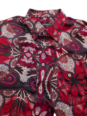 DOMITI Italy SHIRT Gr. 2XL - wunderschönes Design SEIDENTUCH - TOP ZUSTAND