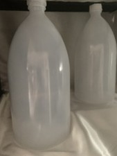 10 x 3 Litre LDPE Plastic Bottle & Caps Semi Transparent .  Narrow Neck. £150RRP