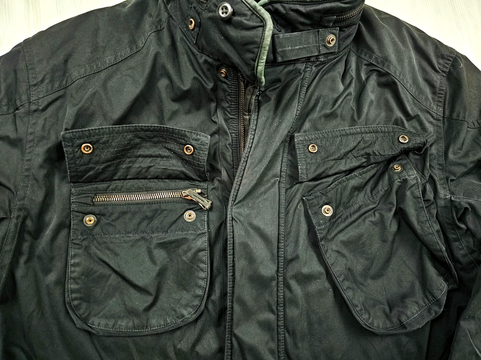 *HOT Men's POLO RALPH LAUREN @ M65 MILITARY UTILITY PARKA HOODED BLACK Jacket L - Image 3 of 4