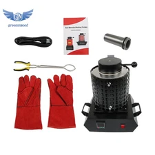 Upgraded Electric Gold Melting Furnace Forge kit+Mesh w/3KG Crucible 1400W