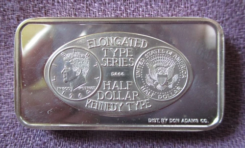 Kennedy Half RARE #ed Only 200 Made 44.8 Gm .999 Fine Silver Bar Green Duck Mint