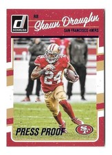 2016 DONRUSS FOOTBALL #258 SHAWN DRAUGHN BLUE PRESS PROOF PARALLEL,49ERS