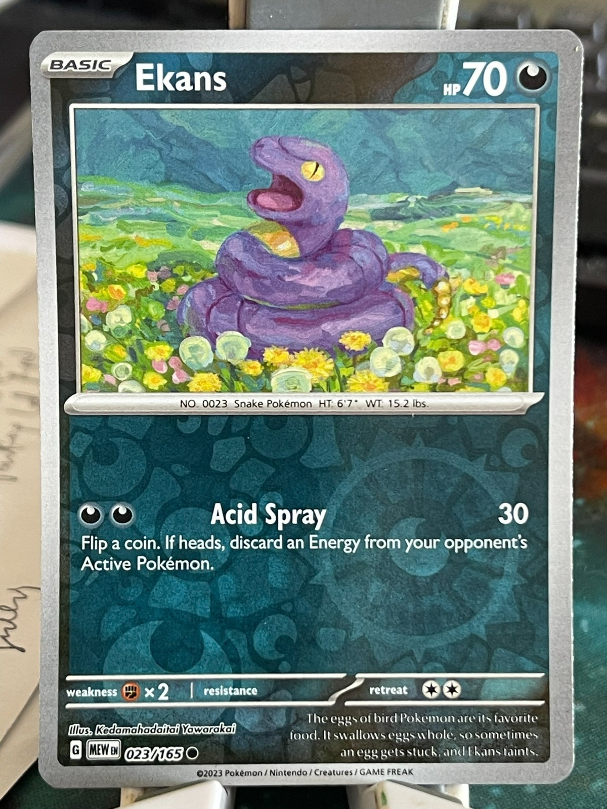 POKEMON EKANS 023/165 COMMON REVERSE HOLOFOIL SCARLET & VIOLET 151 NM CARD