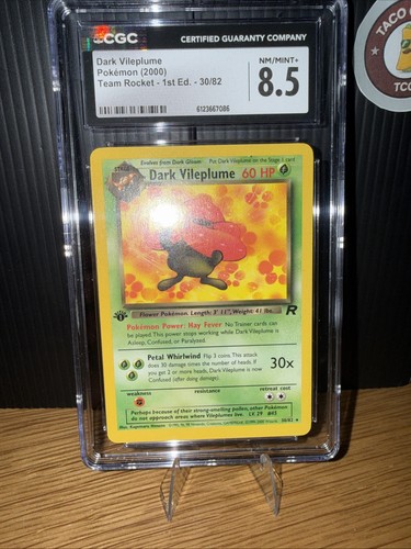 Dark Vileplume (1st Edition) graded CGC 8.5 for sale on eBay