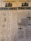 5 Vintage 1980's TOLD IN A GARDEN Cross stitch patterns Amish Christmas Quilter! — photo 3