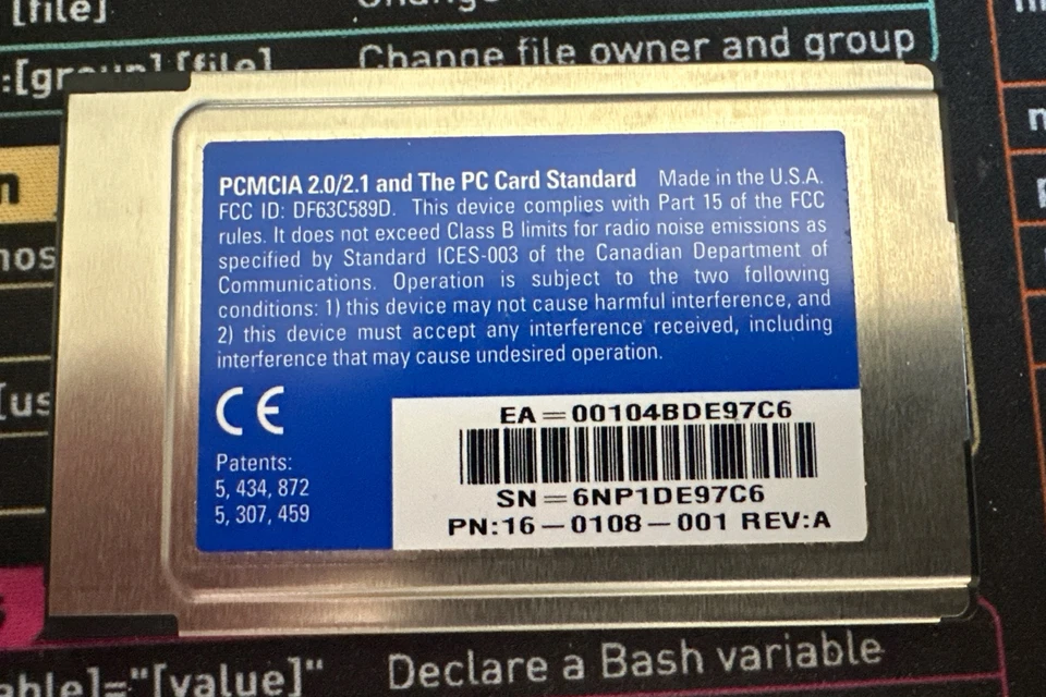 PC Card Eitherlink III LAN PCMICIA 2.0/2.1 and The PC Card Standard (DEN) - Image 2 of 2