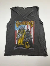 Junk Food Grateful Dead Tank Mens M Vintage Distressed Gray Sleeveless Tee