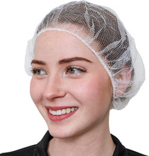 Disposable Honeycomb Nylon Hair Nets Breathable 1,000 Count BLACK BLUE