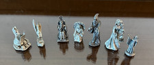 Vintage Pewter Medieval Fantasy Figurine Lot Of 7 Dragons, Wizards,  Knights