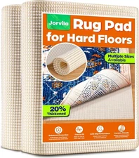 Non Slip Rug Pad 2x3 Feet, Anti Skid Mat for Under Area Rugs, 2' x 3', Beige 