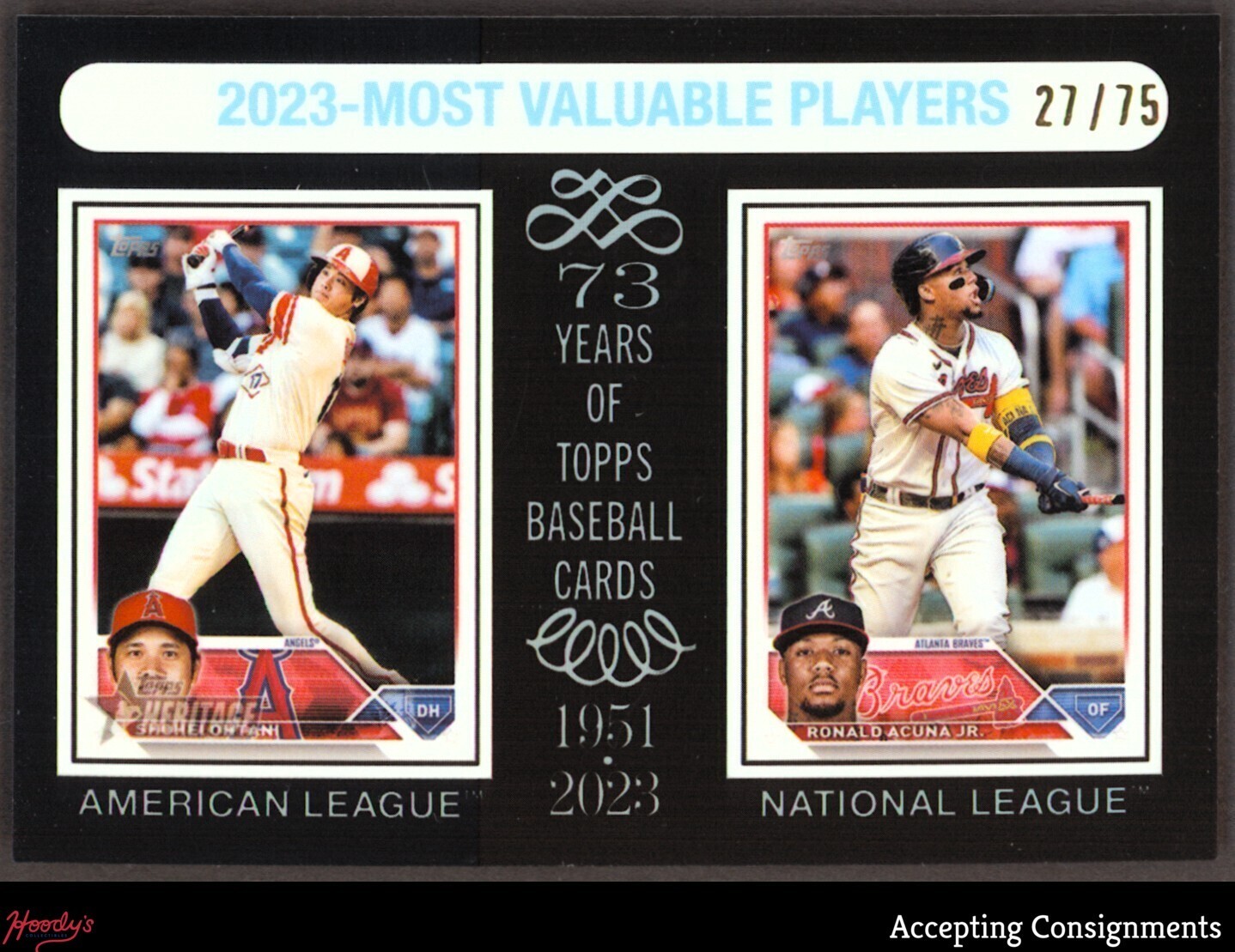 2024 Topps Heritage Chrome Black Refractor Ronald Acuna Jr. Shohei Ohtani 27/75