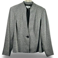 Jones Studio Separates Tweed 1-Button Blazer Plus Size 20W Career Office Neutral