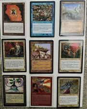 Magic: The Gathering 9 Card Lot - Mixed Types & Colors, Urza's Bauble, Pyroblast