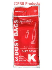 Royal Dirt Devil Broom Part No. 3320230001 Type K Vacuum Cleaner Bags Stick Vac