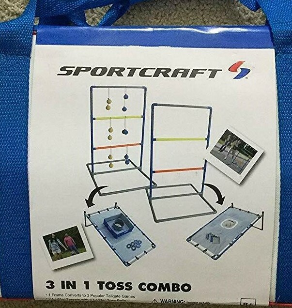 Sportcraft Toss Combo Ladder Washer Fabric Bean Bag 3 in 1 for sale