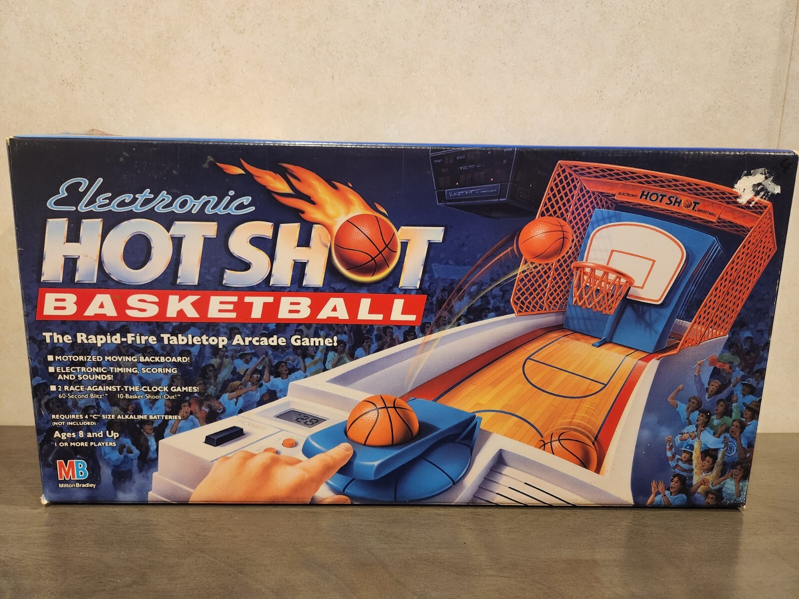 1990 Milton Bradley ELECTRONIC HOT SHOT BASKETBALL Tabletop Game. See Desc.