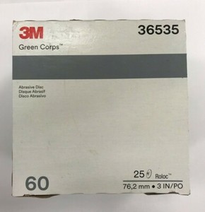 3m Green Corps Roloc Grinding Discs 3 60 Grit 3m 36535 Replacement For 3m 01407 Ebay