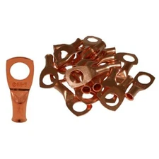 The Install Bay CUR8516 Copper Uninsulated 8 Gauge 5/16' Ring Terminal (25/pack)
