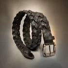 Braided Belt ✔ Genuine Leather Men Casual Belt ✔ 100% Handmade ✔ 1.5" Wide
