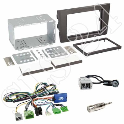 ACV 2-DIN Einbauset Volvo XC90 (C-Facelift) +Kenwood-LFB-Adapter+Antennenadapter