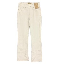 MADEWELL The Mid-Rise Kick Out Flare Jean 33T Light Wash White Denim Casual B90