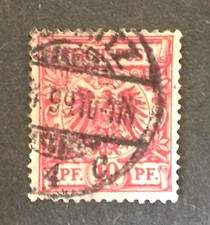 Deutsches Reich Briefmarke 1889 Krone Adler 10 Pf rot gestempelt tadellos Mi. 47